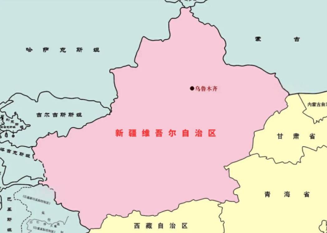 中国新疆位置地图 中国新疆位置地图
